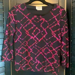 Carlisle Black/Hot Pink Lined Top